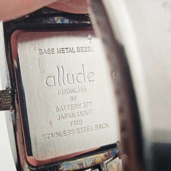 Allude Mens Metallic Gray Tone Watch Black Dial Minimalist Contemporary FMDAL355 - Picture 6 of 7